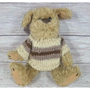 Vintage T.C. Dawson Fiesta Plush Collin Dog Stuffed Animal Knit Sweater 12"